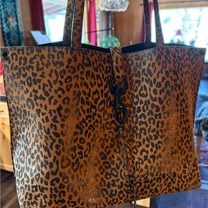 Rebecca Minkoff Leopard Print Tote - Brown and Black